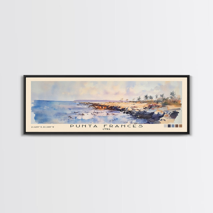 Punta Frances, Cuba Watercolor Print, Vacation Gift, Cuba Wall Art, Vacation Wall Art, Vacatation Memories, Beach Decor, Beach Or Lakehouse Art