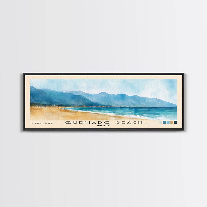 Quemado Beach, Morocco Watercolor Print, Vacation Gift, Morocco Wall Art, Vacation Wall Art, Vacatation Memories, Beach Decor, Beach Or Lakehouse Art
