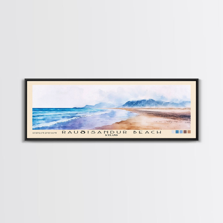 Rauðisandur Beach, Iceland Watercolor Print, Vacation Gift, Iceland Wall Art, Beach Painting, Beach Decor, Beach Or Lakehouse Art