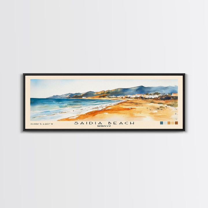 Saidia Beach, Morocco Watercolor Print, Vacation Gift, Morocco Wall Art, Vacation Wall Art, Vacatation Memories, Beach Decor, Beach Or Lakehouse Art