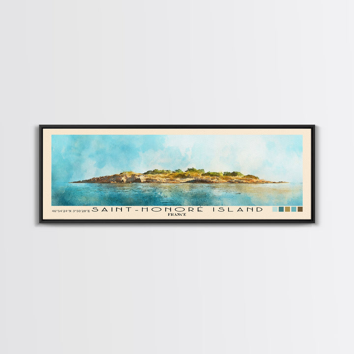 Saint-Honoré Island, France Watercolor Print, Vacation Gift, France Wall Art, Beach Painting, Beach Decor, Beach Or Lakehouse Art