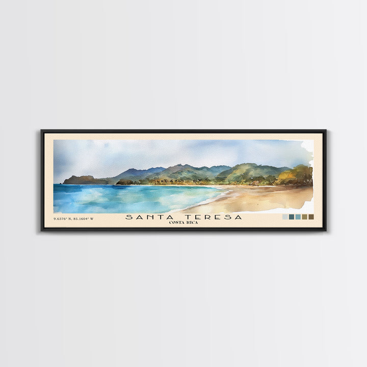 Santa Teresa, Costa Rica Watercolor Print, Vacation Gift, Costa Rica Wall Art, Vacation Wall Art, Vacatation Memories, Beach Decor, Beach Or Lakehouse Art