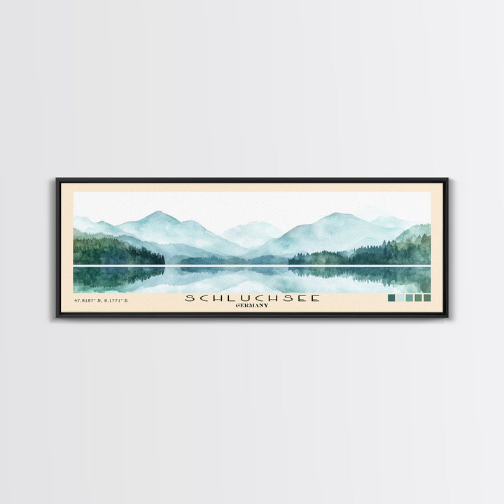 Schluchsee, Germany Watercolor Print, Vacation Gift, Germany Wall Art, Beach Painting, Beach Decor, Beach Or Lakehouse Art