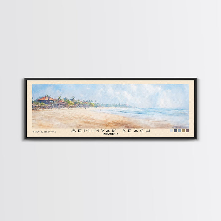 Seminyak Beach, Indonesia Watercolor Print, Vacation Gift, Indonesia Wall Art, Beach Painting, Beach Decor, Beach Or Lakehouse Art