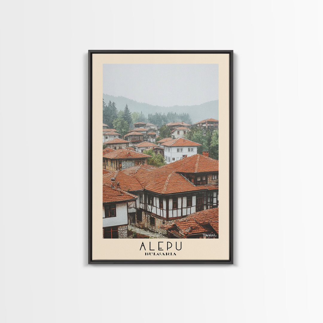 Alepu, Bulgaria Watercolor Print, Vacation Gift, Bulgaria Wall Art, Beach Painting, Beach Decor, Beach Or Lakehouse Art
