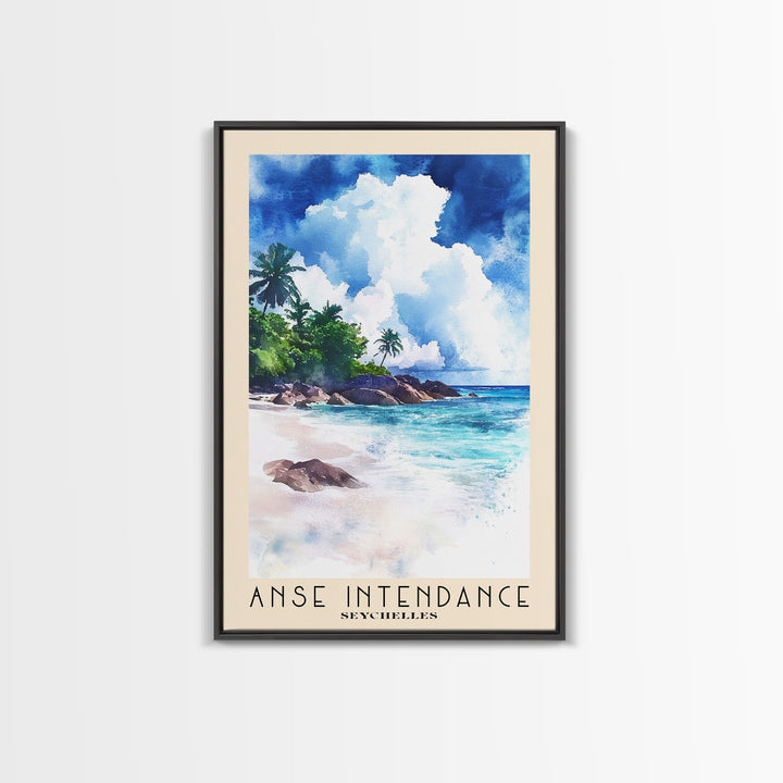 Anse Intendance, Seychelles Watercolor Print, Vacation Gift, Seychelles Wall Art, Vacation Wall Art, Vacatation Memories, Beach Decor, Beach Or Lakehouse Art