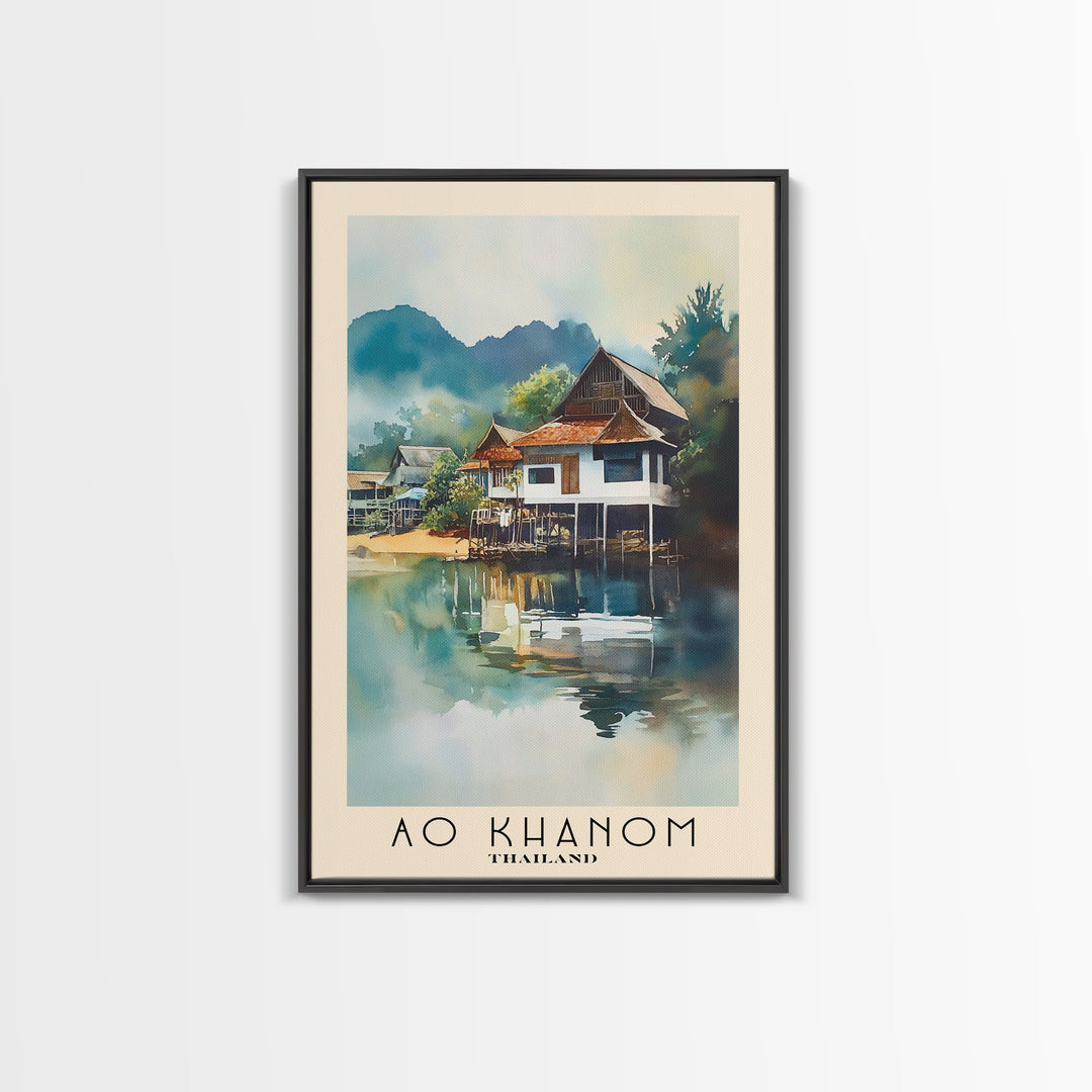 Ao Khanom, Thailand Watercolor Print, Vacation Gift, Thailand Wall Art, Vacation Wall Art, Vacatation Memories, Beach Decor, Beach Or Lakehouse Art
