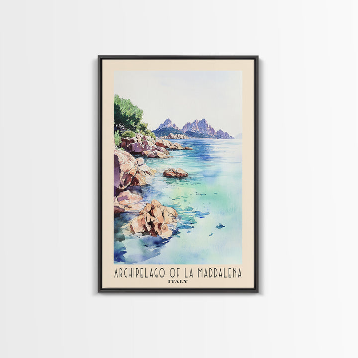 Archipelago of La Maddalena, Italy Watercolor Print, Vacation Gift, Italy Wall Art, Beach Painting, Beach Decor, Beach Or Lakehouse Art