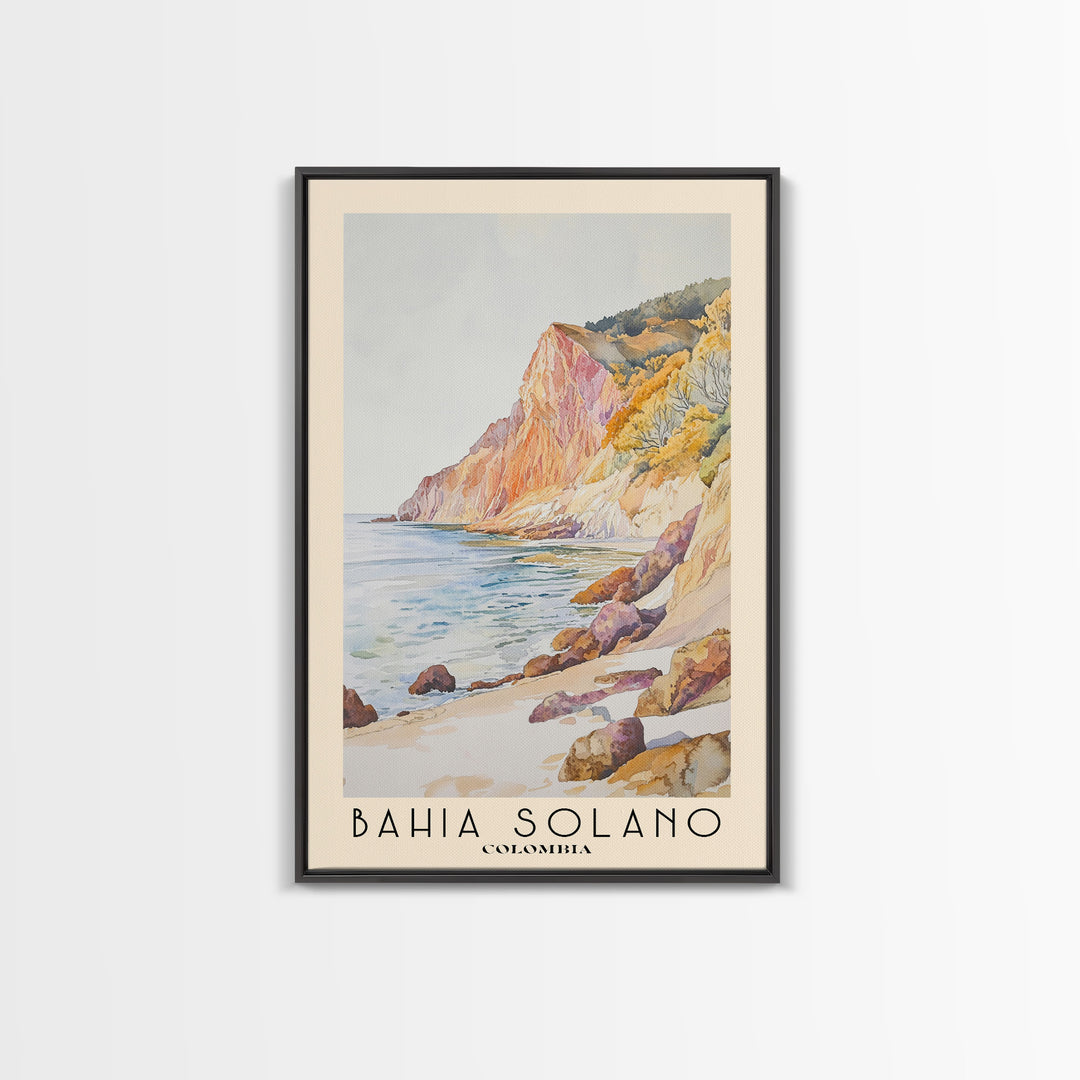 Bahia Solano, Colombia Watercolor Print, Vacation Gift, Colombia Wall Art, Beach Painting, Beach Decor, Beach Or Lakehouse Art