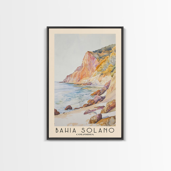 Bahia Solano, Colombia Watercolor Print, Vacation Gift, Colombia Wall Art, Beach Painting, Beach Decor, Beach Or Lakehouse Art