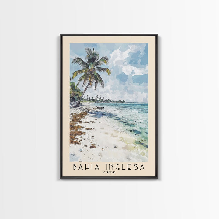 Bahia Inglesa, Chile Watercolor Print, Vacation Gift, Chile Wall Art, Vacation Wall Art, Vacatation Memories, Beach Decor, Beach Or Lakehouse Art