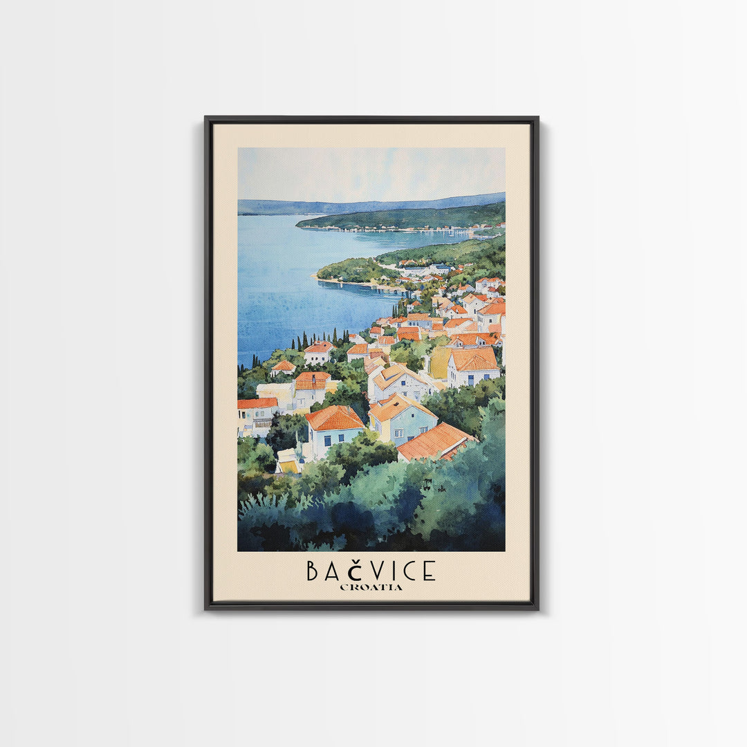 Bačvice, Croatia Watercolor Beach Print, Vacation Gift, Croatia Wall Art, Beach Painting, Beach Decor, Beach Painting