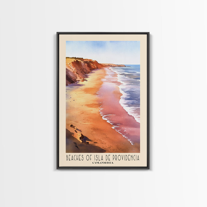 Beaches of Isla de Providencia, Colombia Watercolor Print, Vacation Gift, Colombia Wall Art, Vacation Wall Art, Vacatation Memories, Beach Decor, Beach Or Lakehouse Art