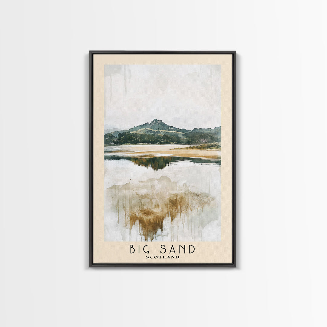 Big Sand, Scotland Watercolor Beach Print, Vacation Gift, Scotland Wall Art, Beach Painting, Beach Decor, Beach Painting