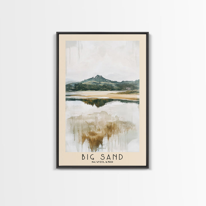 Big Sand, Scotland Watercolor Beach Print, Vacation Gift, Scotland Wall Art, Beach Painting, Beach Decor, Beach Painting