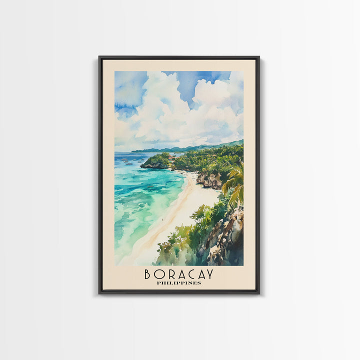 Boracay, Philippines Watercolor Print, Vacation Gift, Philippines Wall Art, Vacation Wall Art, Vacatation Memories, Beach Decor, Beach Or Lakehouse Art