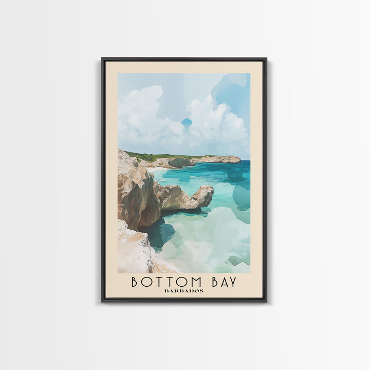 Bottom Bay, Barbados Watercolor Print, Vacation Gift, Barbados Wall Art, Vacation Wall Art, Vacatation Memories, Beach Decor, Beach Or Lakehouse Art