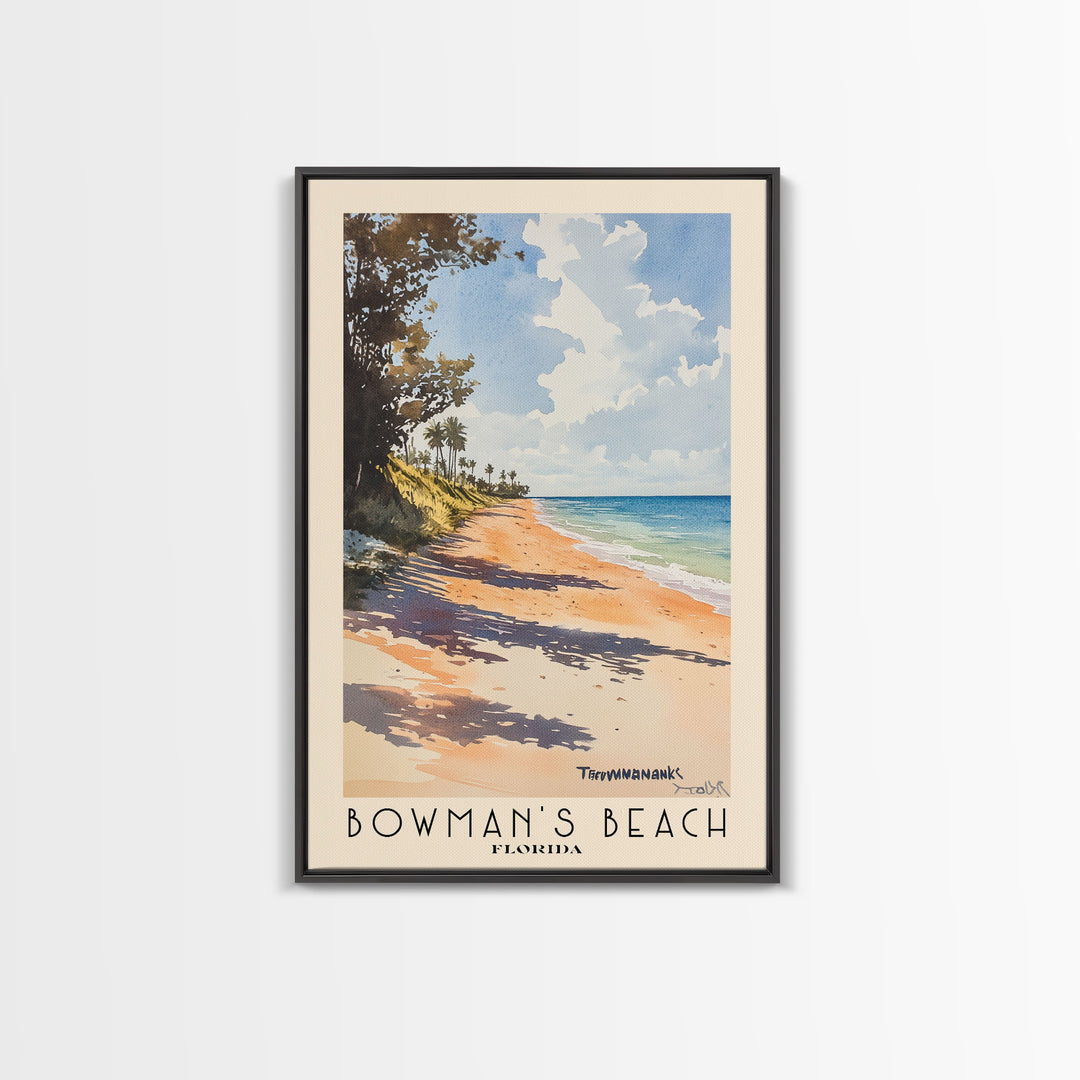 Bowman’s Beach, Florida Watercolor Print, Vacation Gift, Florida Wall Art, Vacation Wall Art, Vacatation Memories, Beach Decor, Beach Or Lakehouse Art