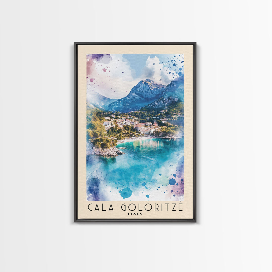 Cala Goloritzé, Italy Watercolor Beach Print, Vacation Gift, Italy Wall Art, Beach Painting, Beach Decor, Beach Painting