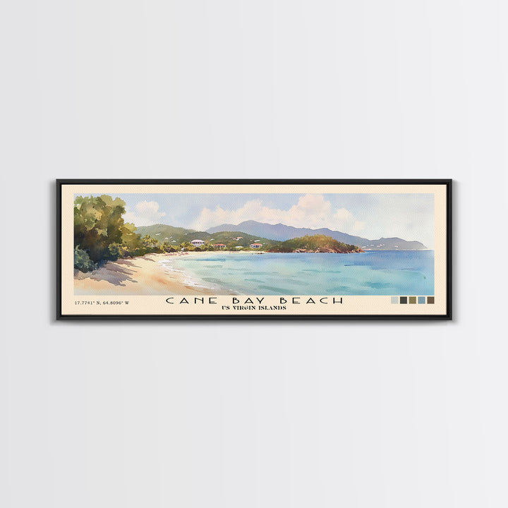 Cane Bay Beach, US Virgin islands Watercolor Beach Print, Vacation Gift, US Virgin islands Wall Art, Beach Painting, Beach Decor, Beach Painting