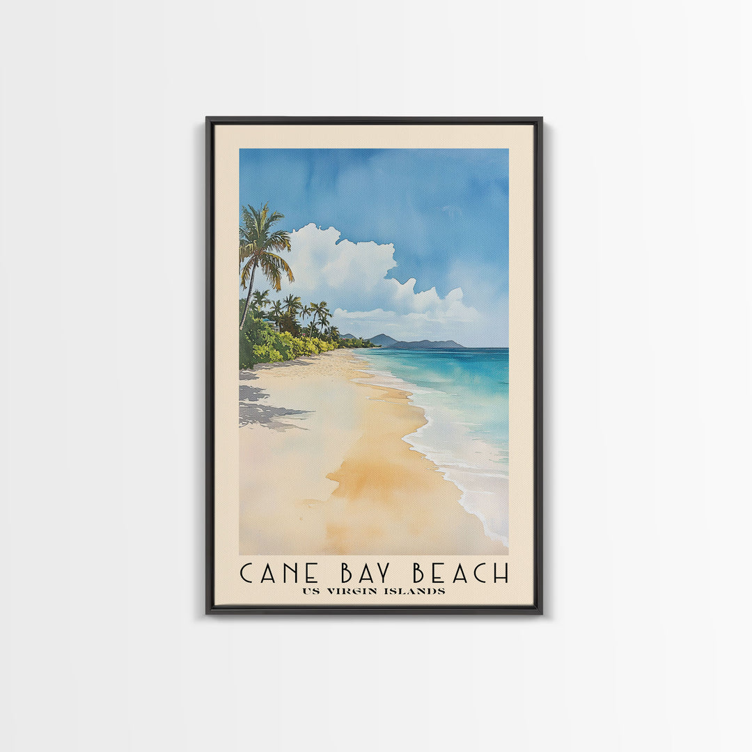 Cane Bay Beach, US Virgin islands Watercolor Beach Print, Vacation Gift, US Virgin islands Wall Art, Beach Painting, Beach Decor, Beach Painting