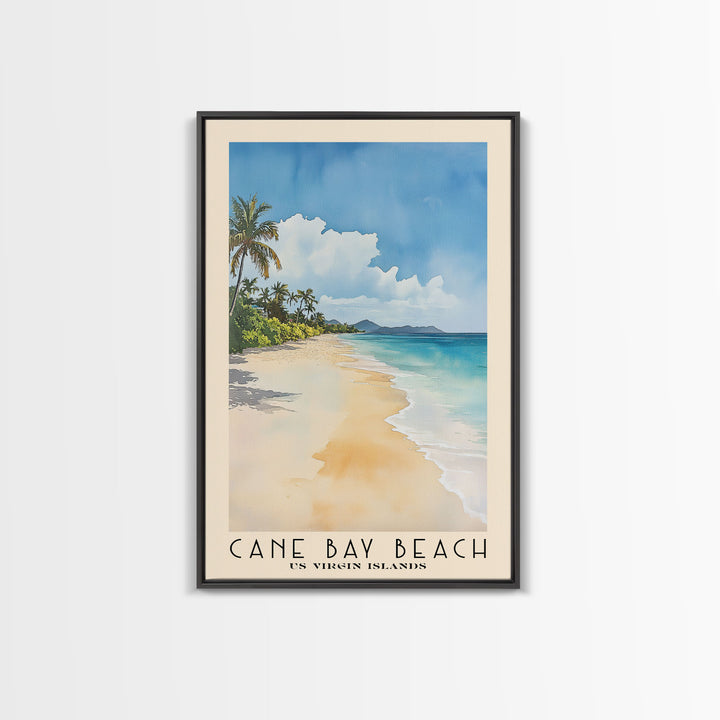 Cane Bay Beach, US Virgin islands Watercolor Beach Print, Vacation Gift, US Virgin islands Wall Art, Beach Painting, Beach Decor, Beach Painting