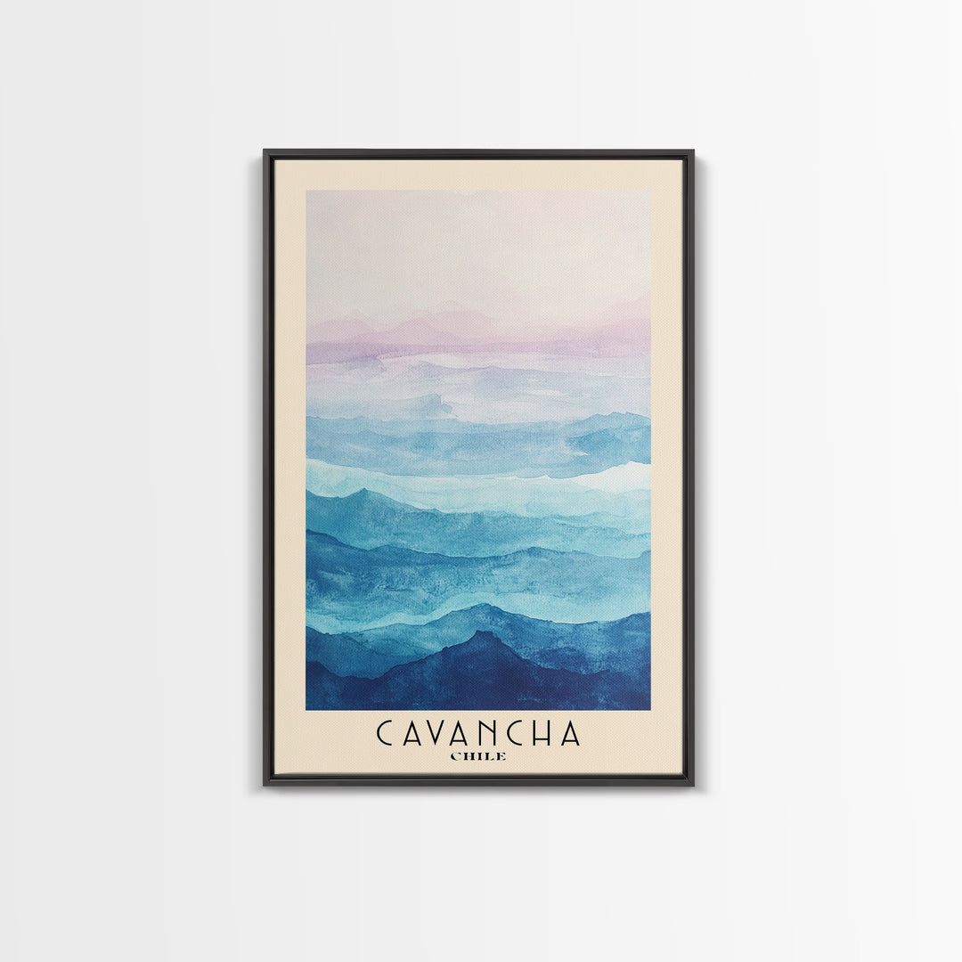 Cavancha, Chile Watercolor Print, Vacation Gift, Chile Wall Art, Vacation Wall Art, Vacatation Memories, Beach Decor, Beach Or Lakehouse Art