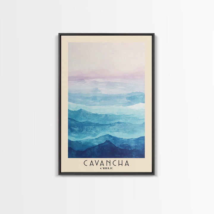 Cavancha, Chile Watercolor Print, Vacation Gift, Chile Wall Art, Vacation Wall Art, Vacatation Memories, Beach Decor, Beach Or Lakehouse Art