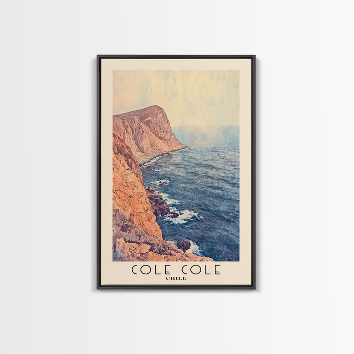 Cole Cole, Chile Watercolor Beach Print, Vacation Gift, Chile Wall Art, Beach Painting, Beach Decor, Beach Painting