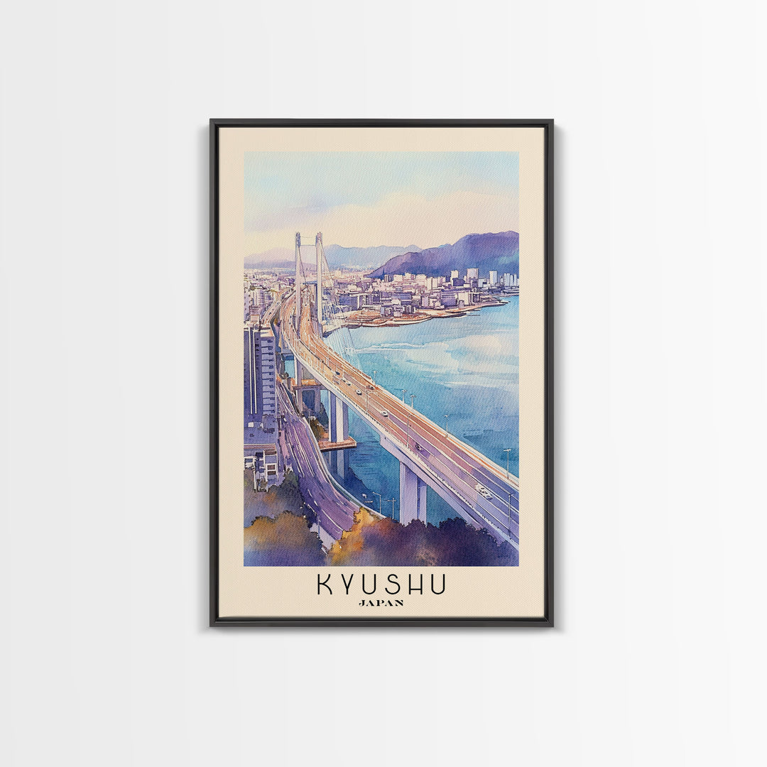 Kyushu, Japan Watercolor Print, Vacation Gift, Japan Wall Art, Vacation Wall Art, Vacatation Memories, Beach Decor, Beach Or Lakehouse Art