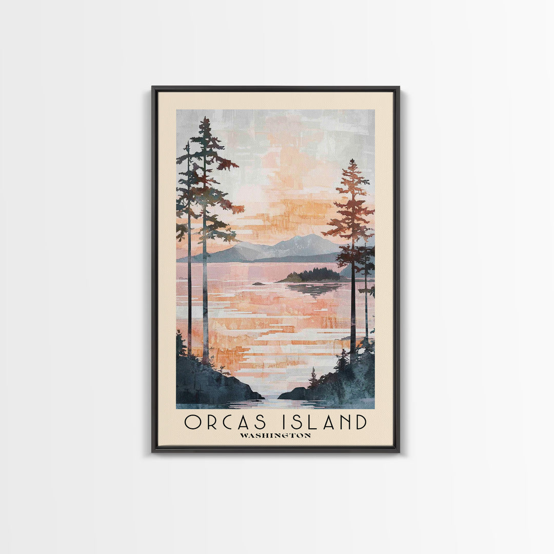 Orcas Island, Washington Watercolor Print, Vacation Gift, Washington Wall Art, Beach Painting, Beach Decor, Beach Or Lakehouse Art