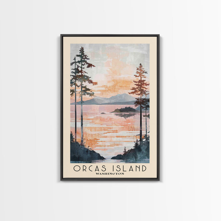 Orcas Island, Washington Watercolor Print, Vacation Gift, Washington Wall Art, Beach Painting, Beach Decor, Beach Or Lakehouse Art
