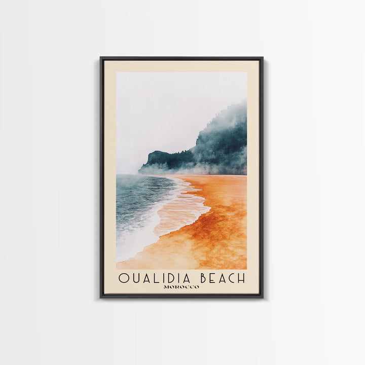 Oualidia Beach, Morocco Watercolor Print, Vacation Gift, Morocco Wall Art, Beach Painting, Beach Decor, Beach Or Lakehouse Art