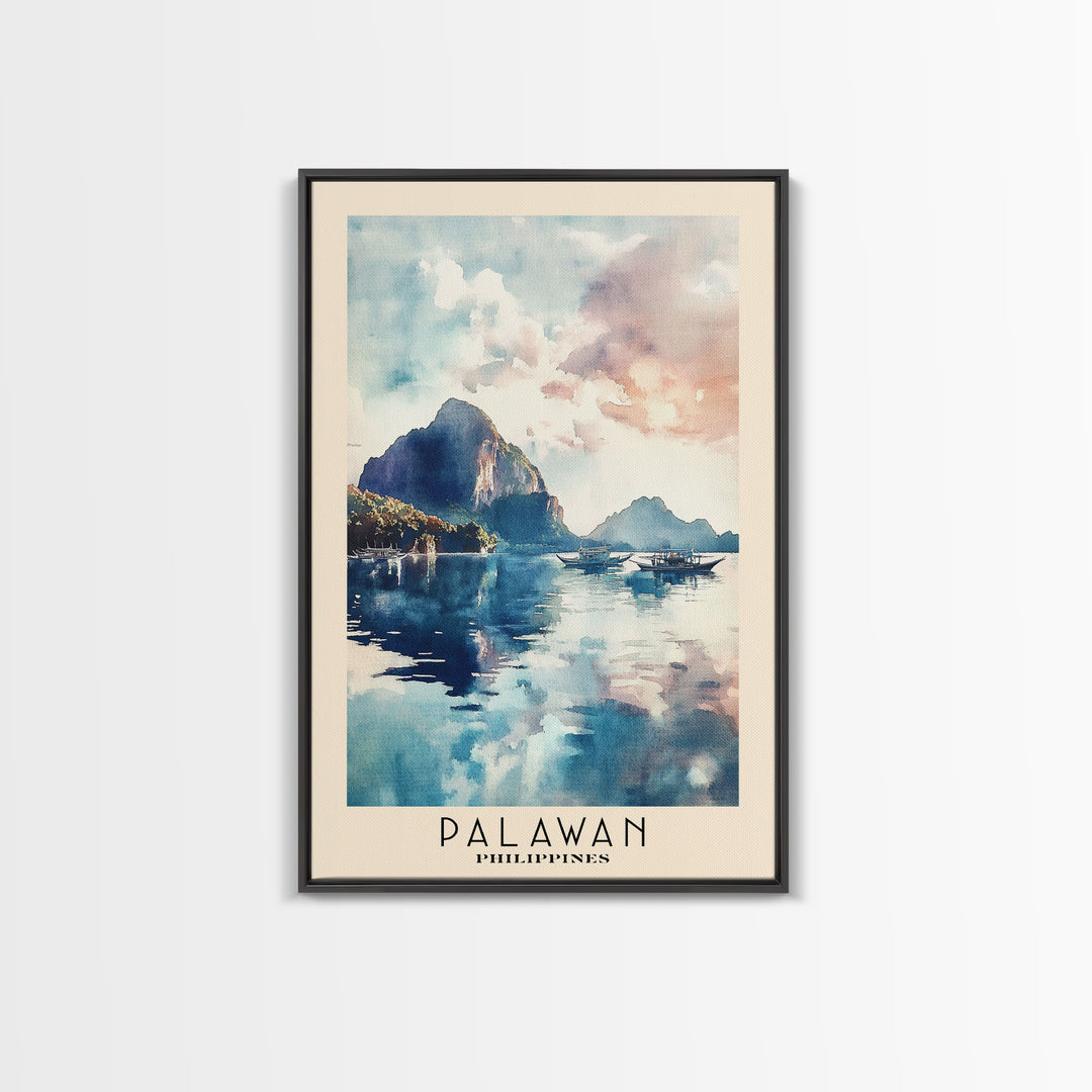 Palawan, Philippines Watercolor Print, Vacation Gift, Philippines Wall Art, Vacation Wall Art, Vacatation Memories, Beach Decor, Beach Or Lakehouse Art