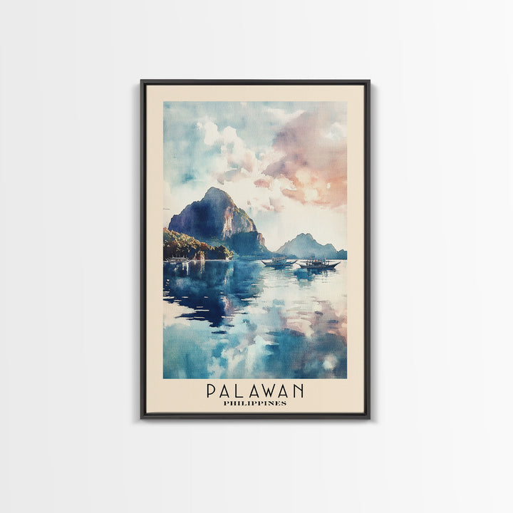 Palawan, Philippines Watercolor Print, Vacation Gift, Philippines Wall Art, Vacation Wall Art, Vacatation Memories, Beach Decor, Beach Or Lakehouse Art