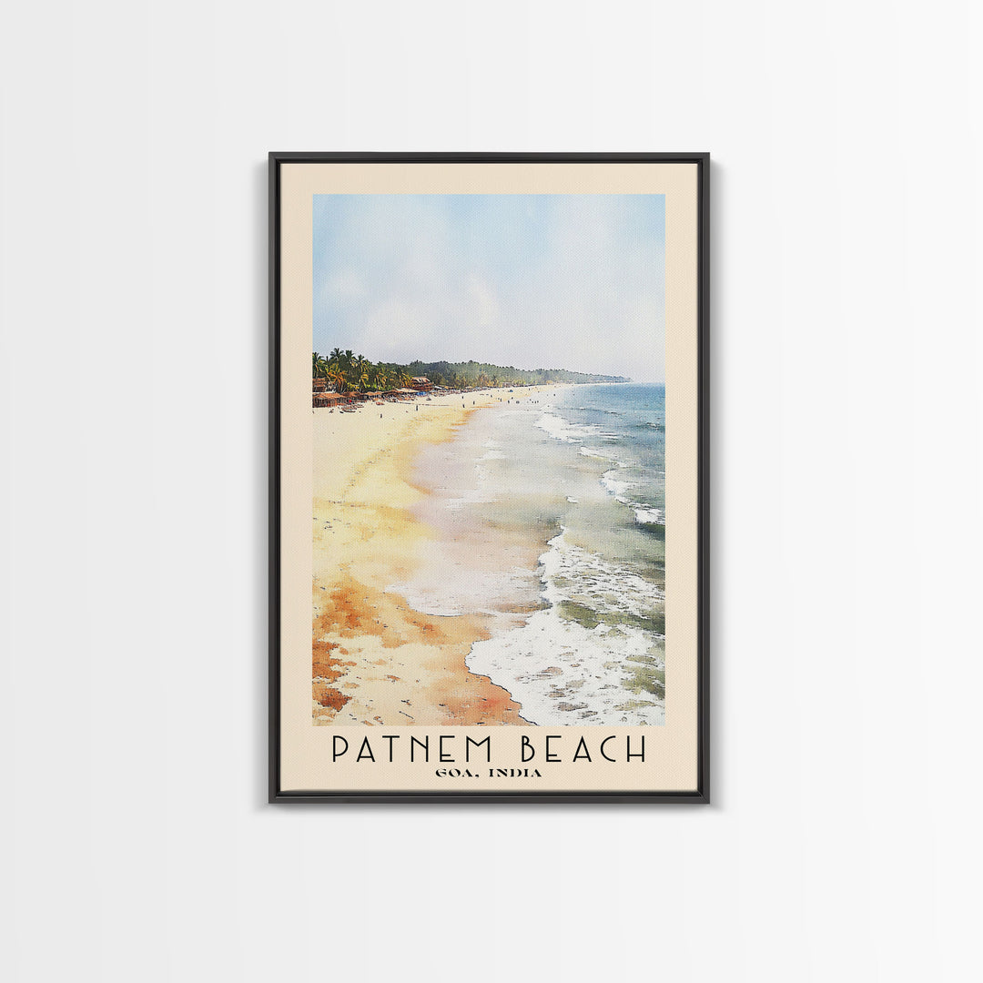 Patnem Beach, Goa, India Watercolor Print, Vacation Gift, Goa, India Wall Art, Vacation Wall Art, Vacatation Memories, Beach Decor, Beach Or Lakehouse Art