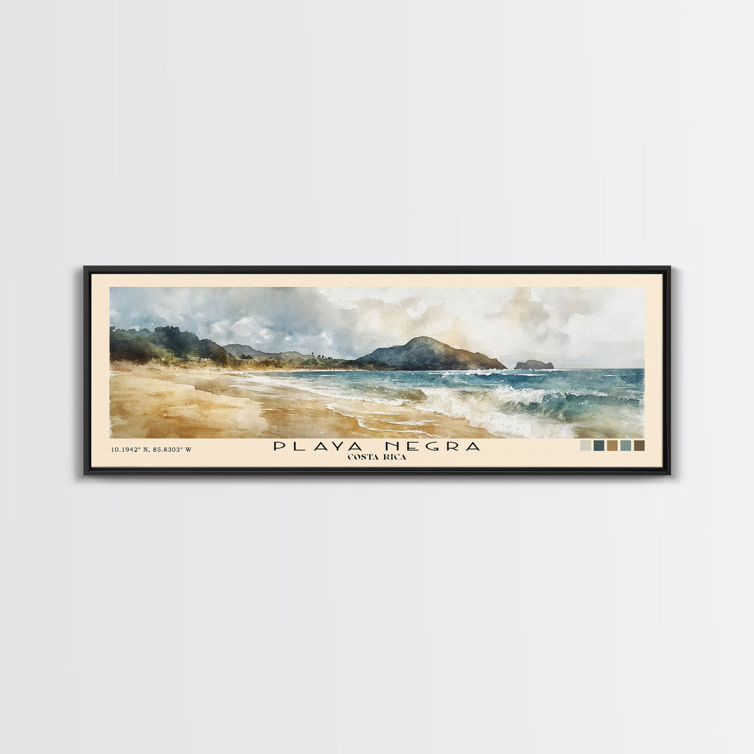Playa Negra, Costa Rica Watercolor Print, Vacation Gift, Costa Rica Wall Art, Vacation Wall Art, Vacatation Memories, Beach Decor, Beach Or Lakehouse Art