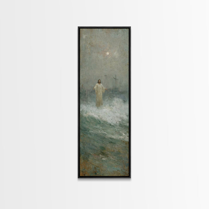 Children Of Grace, Framed Canvas Print, Tall Skinny Art Print, Christian Art Canvas, Christian Wall Art, Jesus Painting