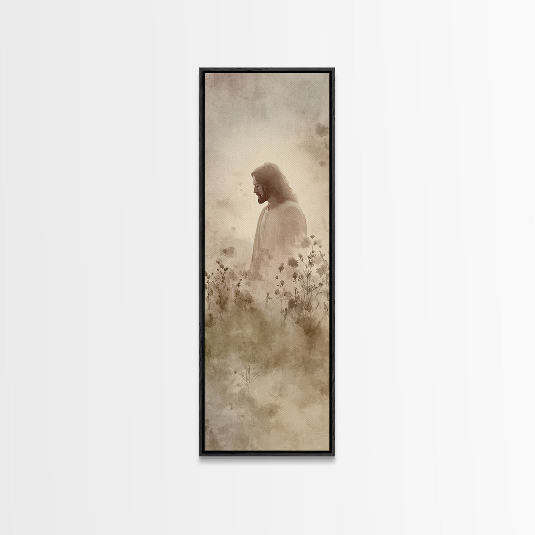 Quiet Redeemer – Framed Canvas Print – Skinny Art – Christian Art Canvas – Jesus Painting – Christian Wall Art – Christian Gift