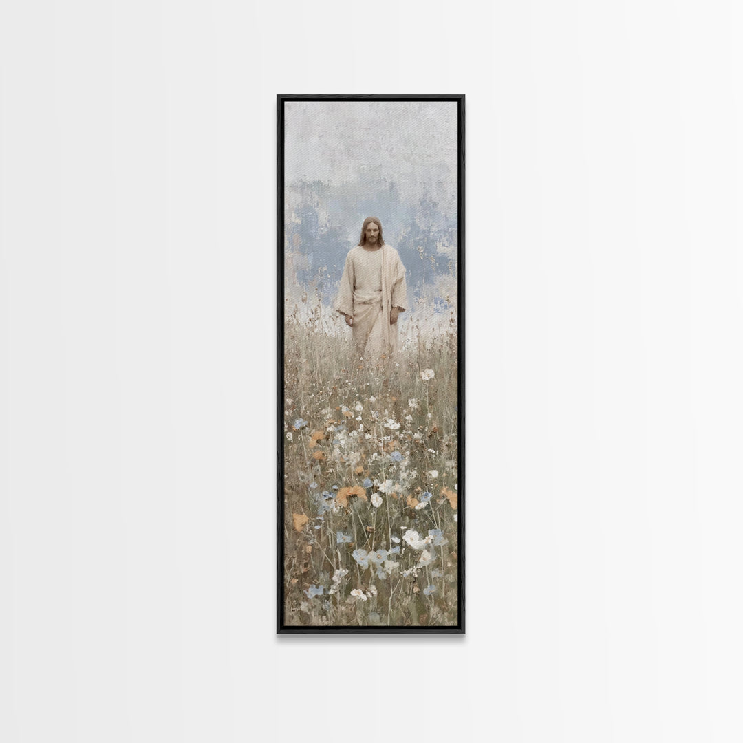 Walking In Hope – Framed Canvas Print – Skinny Art – Christian Art Canvas – Jesus Painting – Christian Wall Art – Christian Gift Ideas