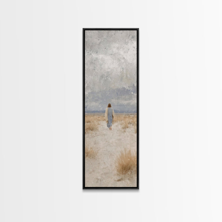 Journey Of Peace | Framed Canvas Print | Skinny Art | Christian Art Canvas | Jesus Painting | Christian Wall Art | Christian Gift Ideas
