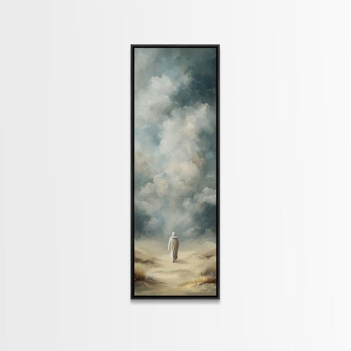 Cloudway Faith – Framed Canvas Print – Narrow Art – Christian Art Canvas – Jesus Painting – Christian Wall Art – Christian Art