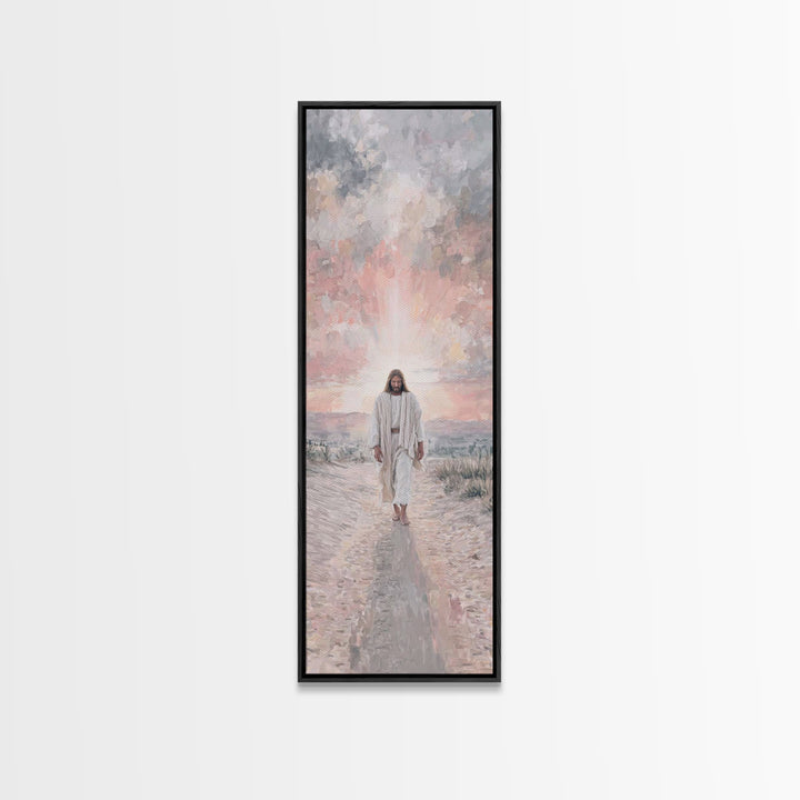 Radiant Walk – Framed Canvas Print – Skinny Art – Christian Wall Art – Christian Art Canvas – Jesus Painting – Christian Gift Ideas
