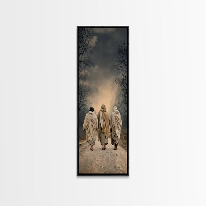 Pilgrims Of Grace – Framed Canvas Print – Tall Skinny Art Print – Christian Wall Art – Christian Art Canvas – Jesus Painting – Christian De