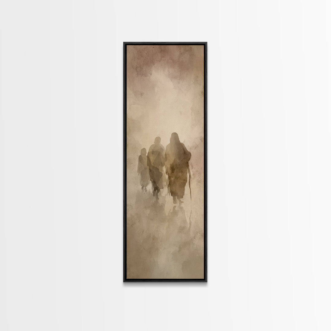 Footsteps Of Mercy – Framed Canvas Print – Skinny Art – Christian Art Canvas – Christian Wall Art – Jesus Painting – Christian Gift Ideas