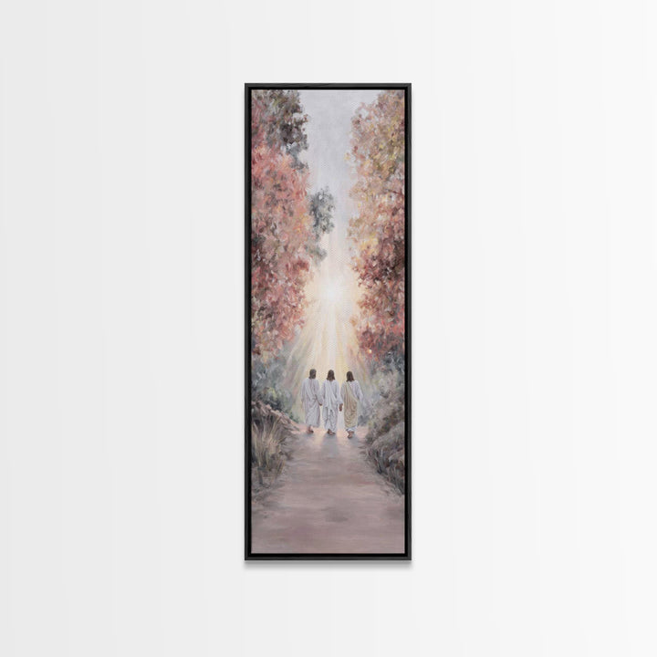 Light Of The Way – Framed Canvas Print – Christian Wall Art – Christian Painting – Christian Art Canvas – Tall Skinny Art Print – Christmas