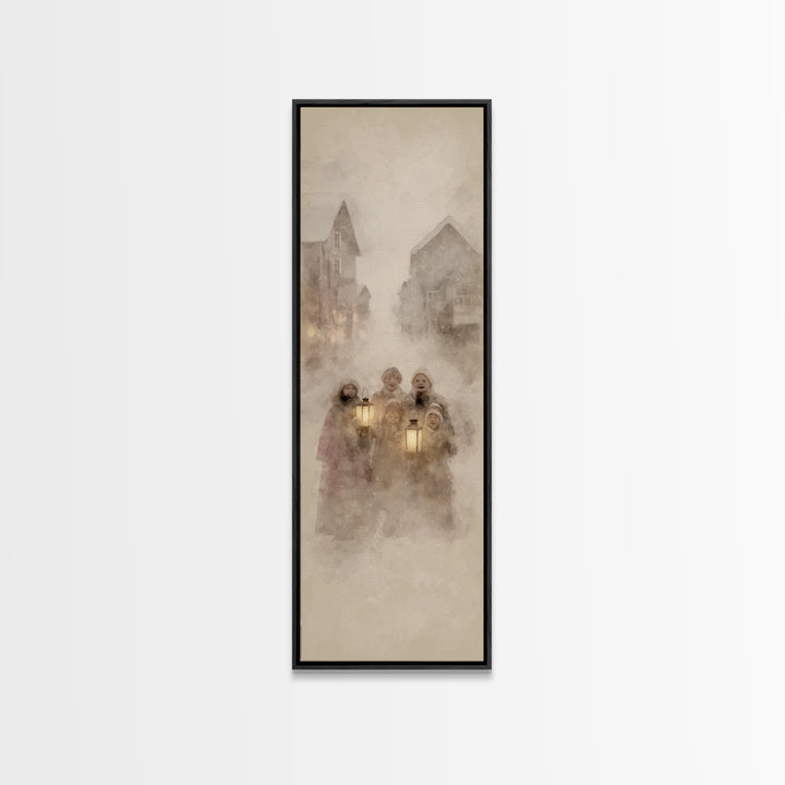 Guiding Winter Light – Framed Canvas Print – Christian Art Canvas – Christmas Wall Art – Modern Christian Art – Narrow Art – Christian Chri