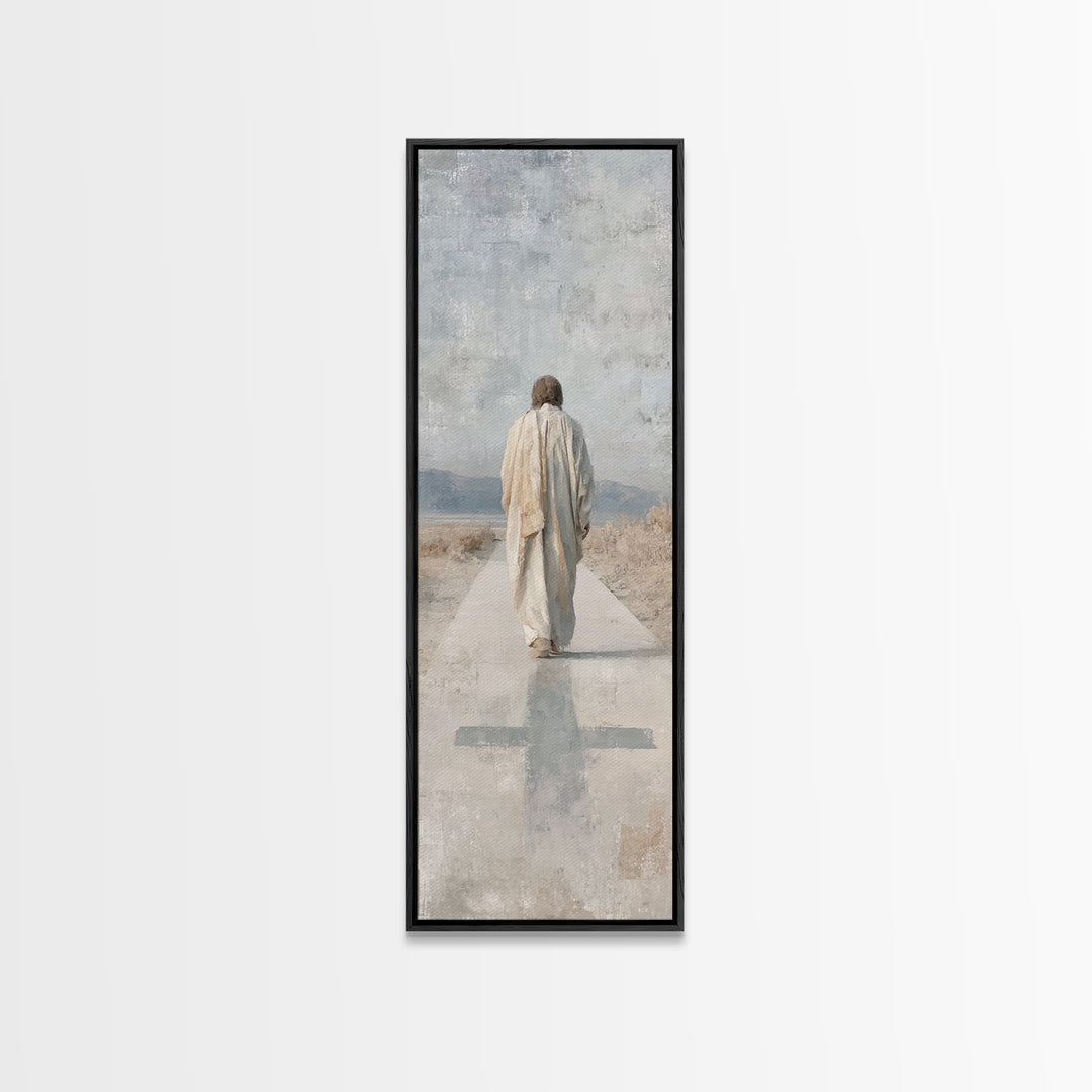 Path Of Messiah – Framed Canvas Print – Jesus Painting – Christian Wall Art – Christian Art Canvas – Skinny Art – Christian Painting
