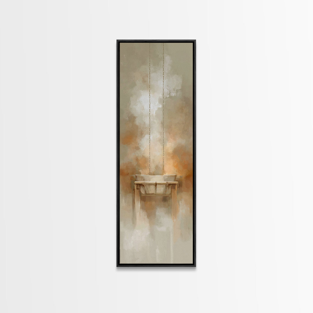 Humble Advent Cradle – Framed Canvas Print – Christian Wall Art – Skinny Art – Christmas Art – Christian Christmas Decor – Modern Christian