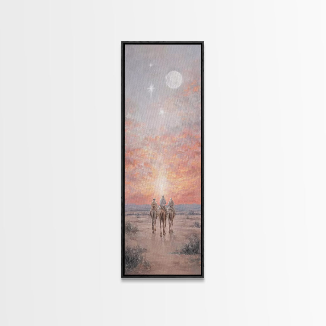 Celestial Journey – Framed Canvas Print – Christian Art Canvas – Skinny Art – Christian Christmas Art – Christian Wall Art – Modern Christi